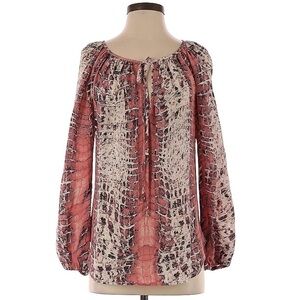 Fifteen Twenty Snake Print Long Sleeve Blouse l SIZE S